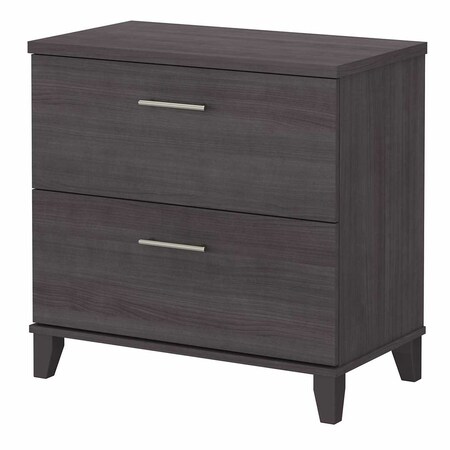 Bush Furniture Somerset 2 Drawer Lateral File Cabinet in Storm Gray WC81580